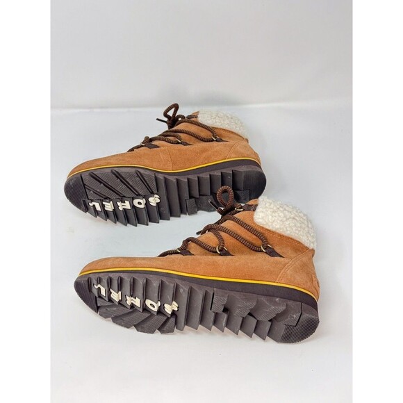 Sorel Harlow Womens Boots Brown Suede Lace Cozy Bootie Waterproof Winter US 8.5 - Picture 6 of 10